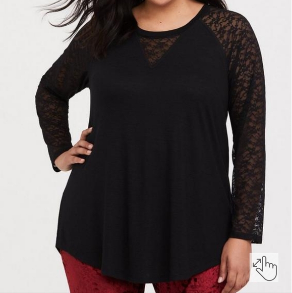 Lace Raglan Top - Picture 5 of 6